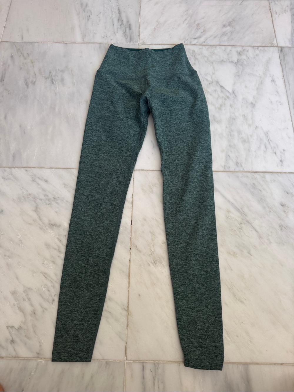 Beyond Yoga Heathered Teal Leggings